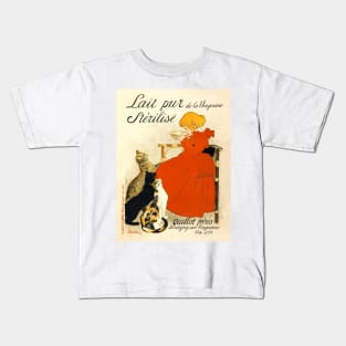 Lait pur de la Vingeanne stérilisé Vintage Poster 1894 Kids T-Shirt